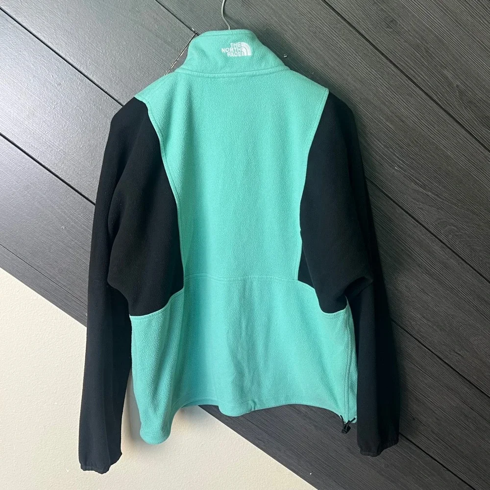 The North Face Men's Glacier 1/4 Zip Fleece Pullover Aqua Black Medium Casual